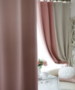 粉色雙面遮光窗簾